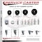 Service Caster 35 Inch Soft Rubber 10 MM Threaded Stem Caster Set 2 Brakes SCC SCC-TS20S3514-SRS-M1015-2-PLB-2 - alternate 3
